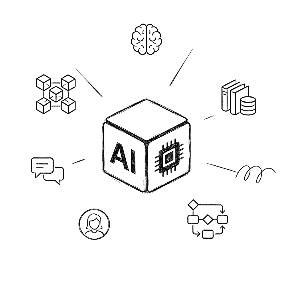AI 硬件与智能体能力示意图