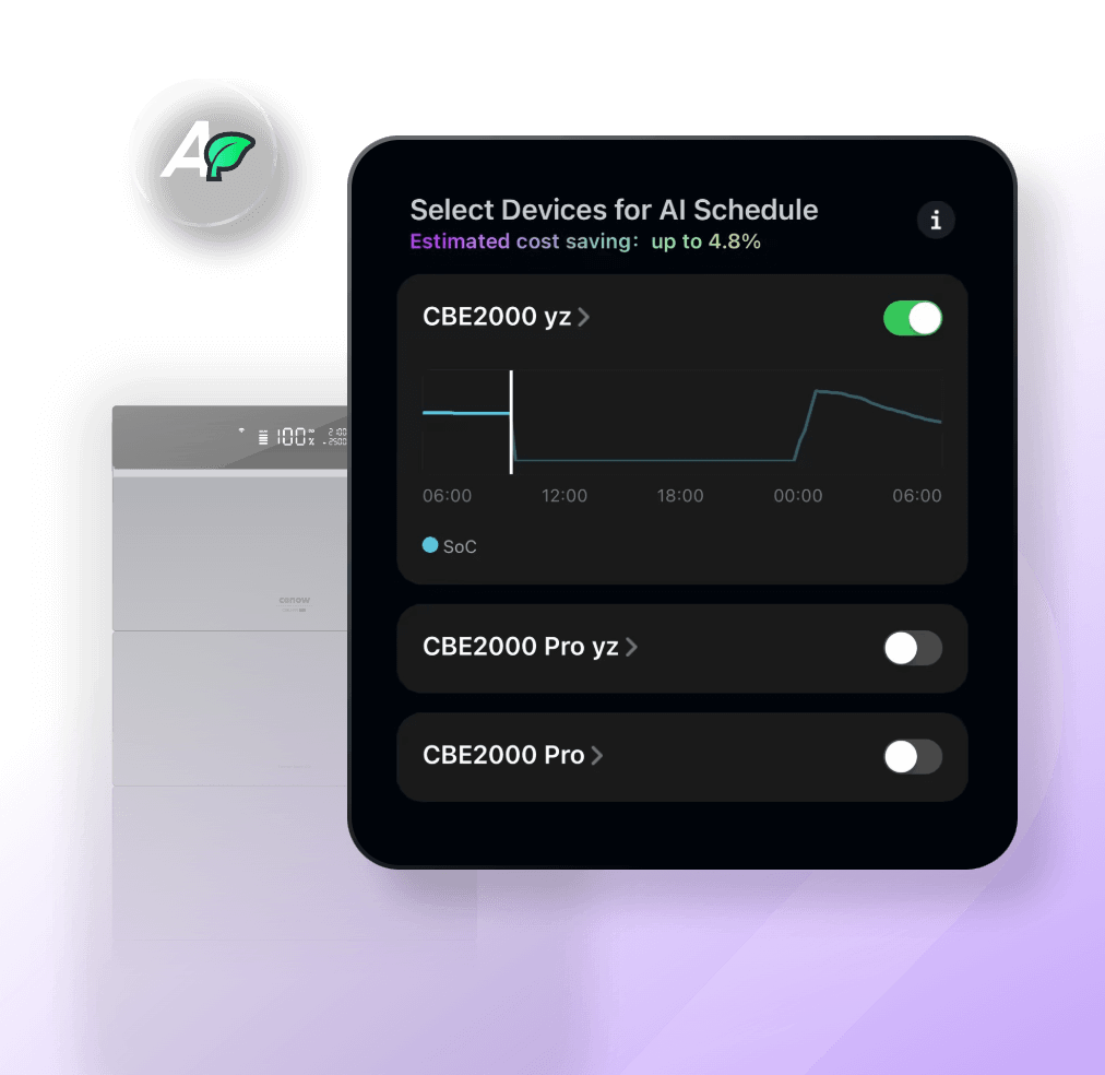 Select devices for AI schedule